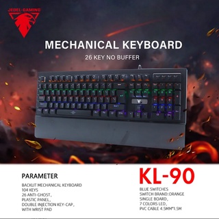 Bàn phím cơ JelDEL KL90 Gaming blueswitch, Led RGB Nhiều Chế Độ, Chơi Game Dùng Văn Phòng chất lượng - Chính Hãng