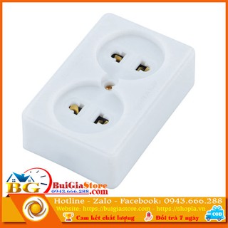 Ổ cắm 2 ngả Vinakip 10A/250V lắp bảng điện