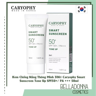 [CHÍNH HÃNG] Kem Chống Nắng Thông Minh 3IN1 Caryophy  Smart Sunscreen Tone Up  SPF50+/ PA +++ 50ml