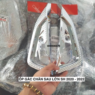 Ốp gác chân sau lớn Honda SH 2020, 2021, 2022 Crom, Chrome - Phụ kiện đồ chơi, ốp trang trí, bảo vệ Honda SH