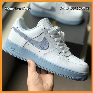 ✔️Giày Af1 Air Force 1 Trắng Đế Xanh Low Hydrogen Blue Fullbox✔️