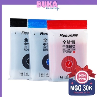 Bút gel RESUN 0,5mm set 10 ngòi bút phụ kiện văn phòng phẩm