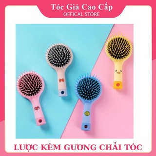 Lược chải tóc giả có gương- in hình kute ❤️FREESHIP❤️ lược chải tóc