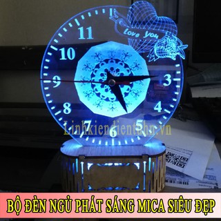 Đèn ngủ 3D tích hợp đồng hồ tiện ích