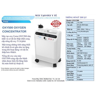 Máy Tạo Oxy FORAS OXY500 5 Lít/Phút