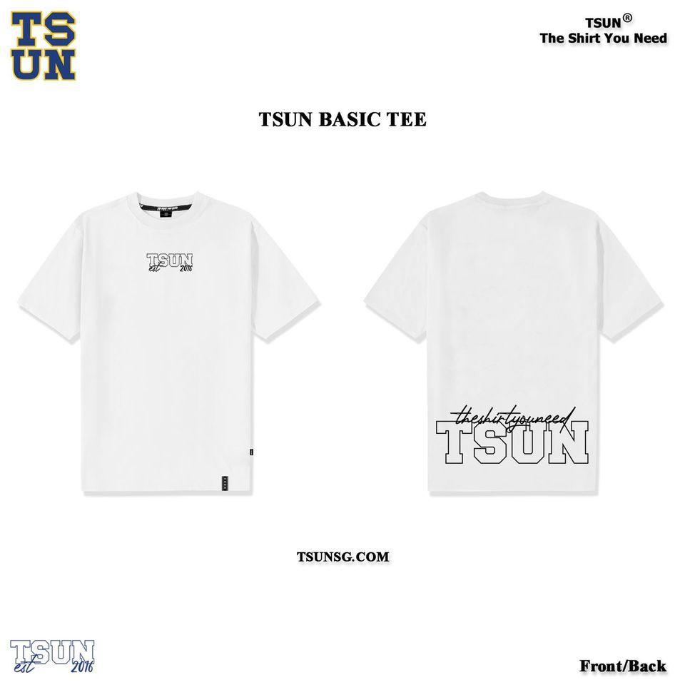 Áo thun TSUN basic - Sig 2 - Trắng tnk113