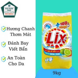 bột giặt lix hương chanh 9kg