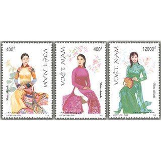 Tem sưu tập MS 814 Tem Việt Nam Áo dài phụ nữ Việt Nam 1999 (3 tem )