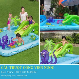 Bể Bơi Cầu Trượt Công Viên Nước Ngoài Trời Cho Bé