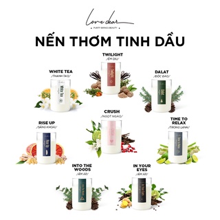 Nến Thơm Phòng LoveDear Cao Cấp Nhiều Mùi Từ Tinh Dầu Thiên Nhiên và Sáp Cọ - Trang Trí Decor 100g &amp; 200g