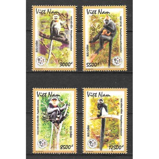 Tem sưu tập MS 1049 Tem Việt Nam Thú Linh trưởng Việt Nam 2014 ( 4 tem )