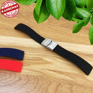 Dây đeo cao su chống thấm nước - Dây đồng hồ khóa bấm lắp cho dòng Seiko 18mm 20mm 22mm