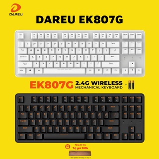 Bàn phím cơ không dây Dareu EK807G Black / White (Blue/ Brown/ Red D switch)