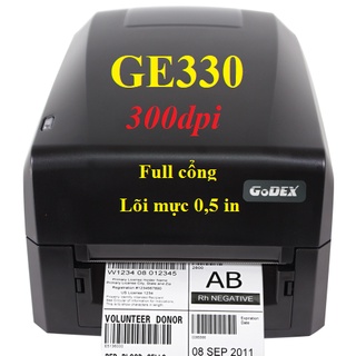 Máy in mã vạch, in tem nhãn Godex GE330 FULL CỔNG