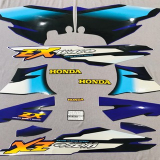 [Mã LIFEAU5SALE giảm 20k đơn 50k] Trọn bộ tem rời dán xe máy 3 lớp Honda Wave ZX màu xanh tím