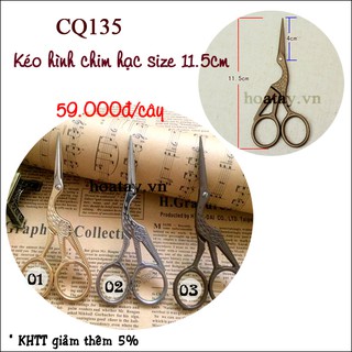 KÉO HÌNH CHIM HẠC SIZE 11.5CM CQ135