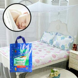 Mùng tuyn dây không cửa 10/10 chân cao 2M chống muỗi (1m2,1m6,1m8) Bảo hành 1 đổi 1 trong 7 ngày