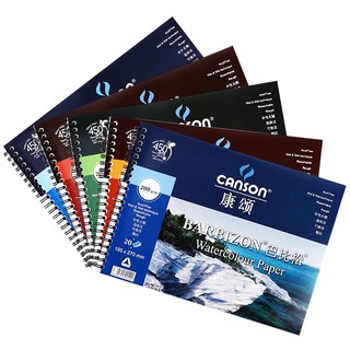 Giấy Canson barbizon 200gsm vẽ màu nước giấy mỏng vân to ngang size A4 watercolor