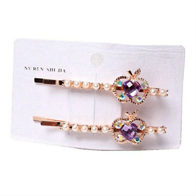 Set 2 kẹp tóc đính đá