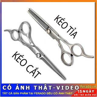 Bộ kéo cắt tỉa tóc (kéo 1 cắt, 1 tỉa) Hàng loại 1