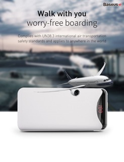Pin dự phòng nhỏ gọn Baseus Gentleman Digital Display Powerbank 10000mAh dùng cho iPhone/Samsung/Oppo/ Xiaomi
