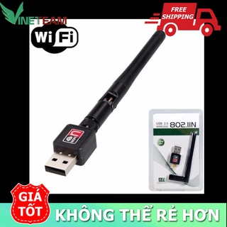 USB Wifi - USB thu Wifi 802.11n Cho Máy Bàn Có Anten -dc2381