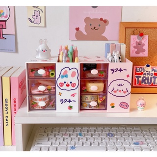 KHAY ĐỰNG BÚT CÓ NGĂN KÉO TIỆN DỤNG THIẾT KẾ ĐẸP (TẶNG KÈM STICKER )