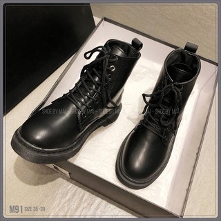 Giày boot nữ buộc dây cổ lửng M91 SHOEBYMAI