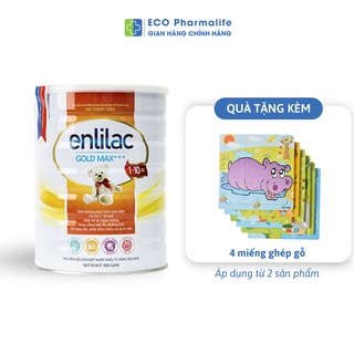 Sữa bột Enlilac Gold Max + Hộp 900g Giúp bé ăn ngon miệng, tăng cường hấp thu dưỡng chất, sữa cao năng lượng cho trẻ
