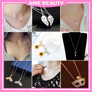 Dây chuyền đính đá , vòng cổ nam nữ bắt trend xinh xắn Hàn Quốc Ame Beauty