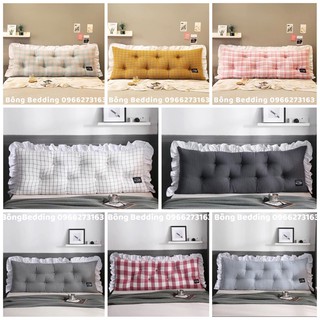 Gối Tựa Đầu Giường Hình Chữ Nhật Chất Vải Đũi Mát Cao Cấp Kích Thước 1m8 Có Sẵn