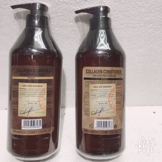 Cặp dầu gội phục hồi dưỡng ẩm siêu mềm mượt Haneda 785ml haneda collagen