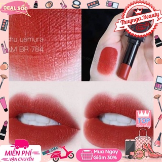 ❌ Son SHU UEMURA vỏ đen 784 đỏ nâu đất pha cam #thuynga.beautyshop#❌CHÍNH HNAGX 100%❌