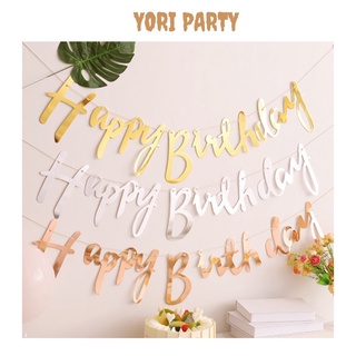 Dây Chữ Happy Birthday Ánh Kim Phong Cách Hàn Quốc - Yori Party