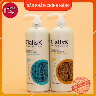 Cặp Dầu Gội Xả Bưởi Clalisk 1000ml | Giảm Rụng Tóc, Phục Hồi Tóc Hư Tổn, Khô Xơ | Hàng Chính Hãng