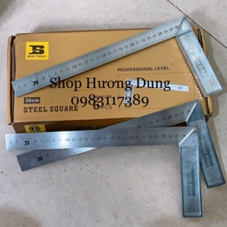 Thước sắt thước vuông ke góc 30cm Bosi