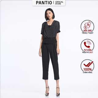 Áo sơ mi kẻ ô vuông thiết kế tà chéo dang boom FAK51019 - PANTIO