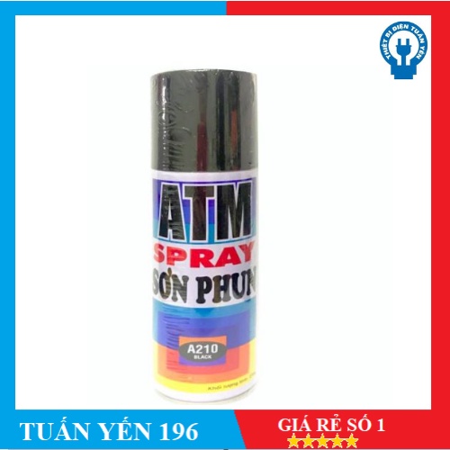 [HỎA TỐC] Sơn Xịt ATM A210 ( Màu Đen Bóng)