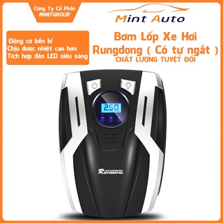 Bơm Lốp Ô Tô Xe Hơi Mini Nhỏ Gọn Rundong Bơm Lốp Điện Tử Tự Ngắt - Bảo Hành 12 Tháng