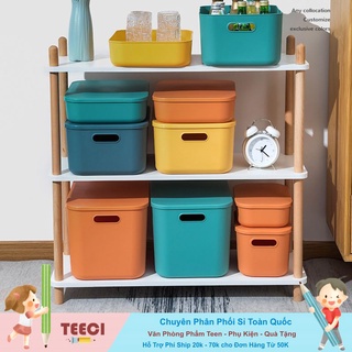<Video Review> Giỏ Hộp Nhựa Decor Trang Trí Nhà Cửa Đựng Đồ Cá Nhân Tài Liệu Văn Phòng Màu Trơn A159