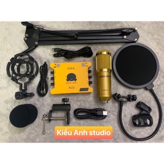 Combo thu âm Livestream Mic BM 900 và suondcard Xox K10 HOT Nhất 2020
