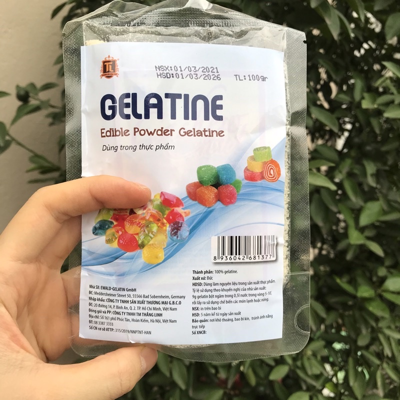 Bột gelatin 100gr