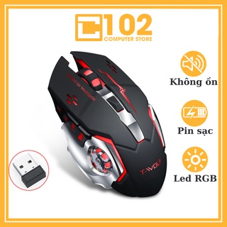 Chuột không dây gaming không ồn hàng chính hãng Thunder pin sạc led RGB