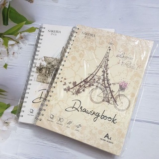 Sổ vẽ màu nước SAKURA a4, sketchbook a4 loại xịn