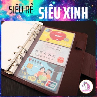 (A5 )Túi zip đựng sticker và túi đựng thẻ cho sổ còng planner A5