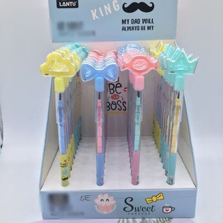 Bút chì kẹo nơ vương miện lúc lắc BCK17 bút chì cute bút chì dễ thương