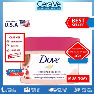 Tẩy da chết cơ thể mùi lựu Dove Exfoliating Body Polish (298g)