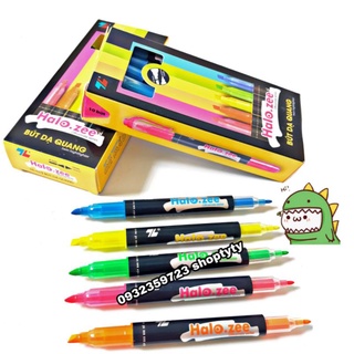 1 Hộp 5 Bút Dạ Quang HL-03 Và Hộp 10 Cây Dạ Quang Halo-zee
