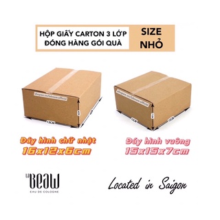 COMBO 3 hộp giấy carton nhỏ 3 lớp chuyên dùng gửi hàng - tặng quà