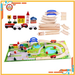Đồ Chơi Gỗ Mô Hình Giao Thông Thành Phố Tương Lai, Mô Hình Cầu Đường Bằng Gỗ
